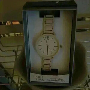 Ladies Tru and Time Pink Link bracelet watch